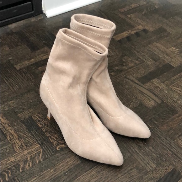 Shoes - Brand new Beige Ankle Sock Booties 2”